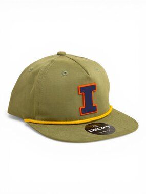 Illinois Fighting Illini Navy 3D Classic Rope Hat- Loden/ Amber